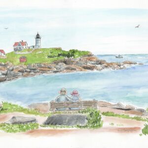 Nubble Lighthouse With Couple