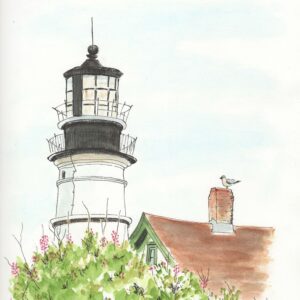 Portland Head Light With Seagull