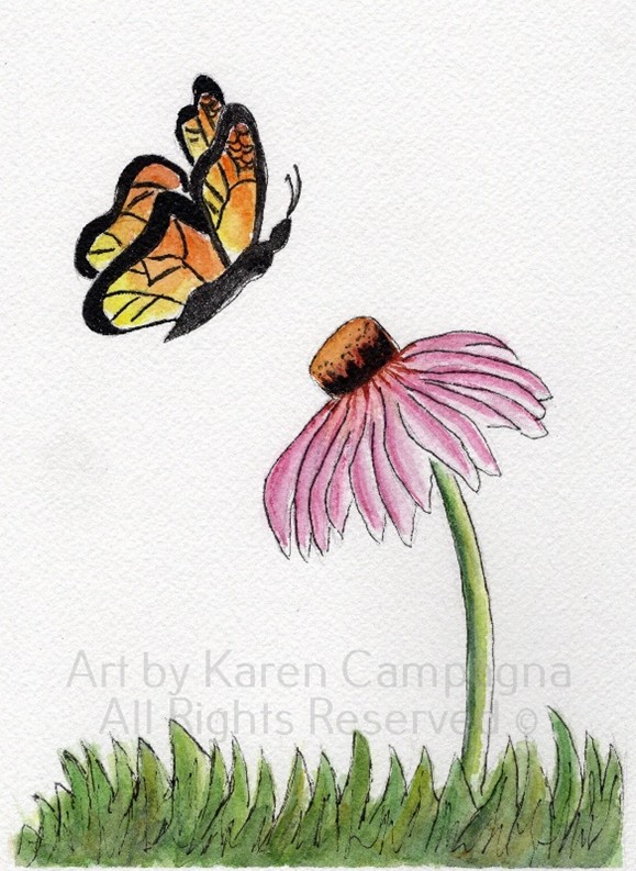 Monarch Butterfly - Beginner Watercolor Class
