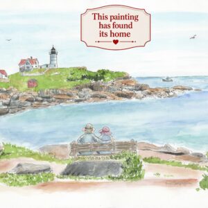 Nuble lighthouse with couple